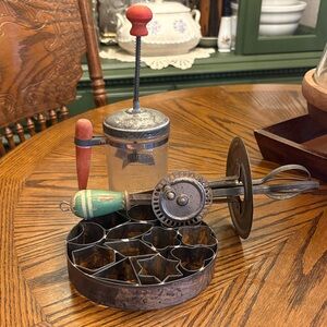 Vintage Kitchen Utensil Set with Cookie Cutters
